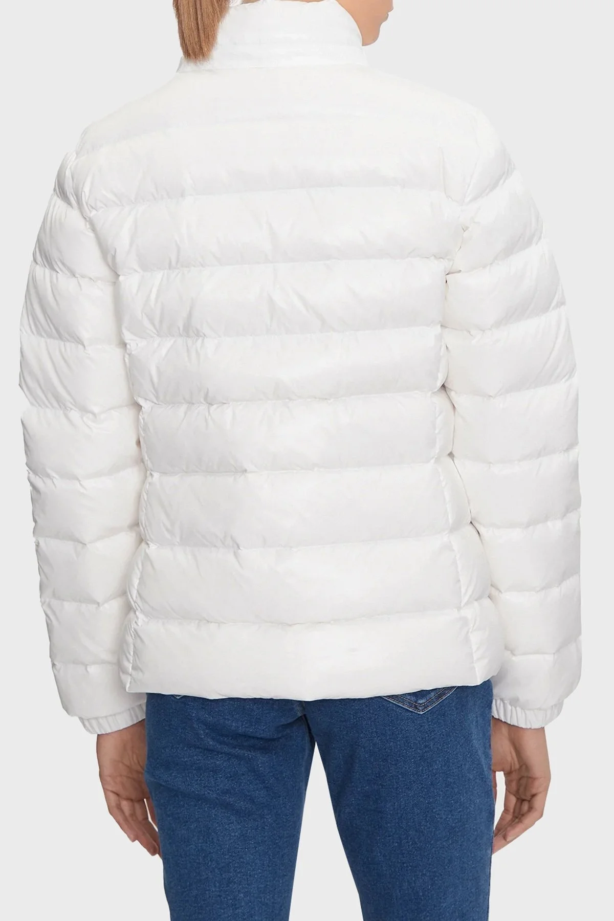 Tommy Jeans Kuş Tüyü Dolgulu Regular Fit Çıkarılabilir Yumuşak Tüy Kapüşonlu Şişme Bayan Mont DW0DW19926 YBR BEYAZ - 5