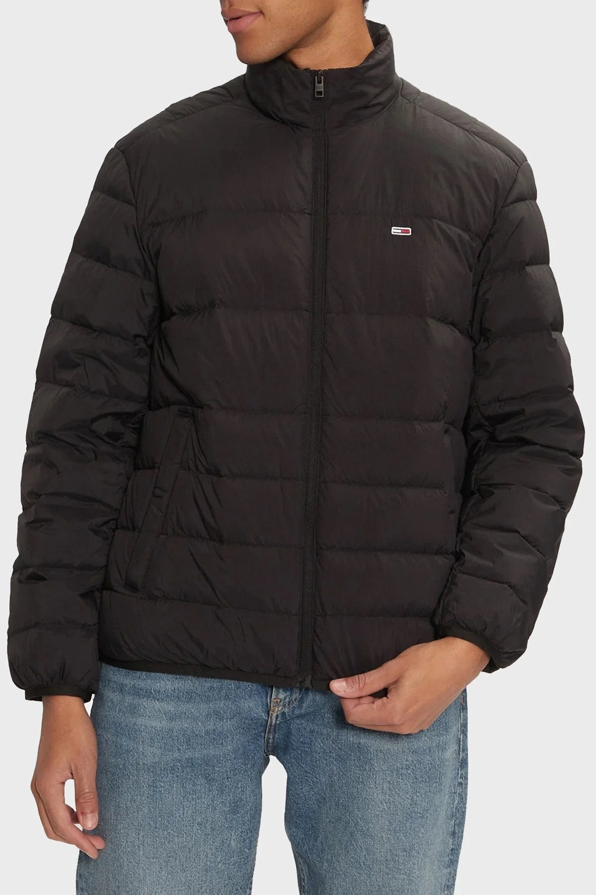 Tommy Jeans Kuş Tüyü Dolgulu Regular Fit Dik Yaka Erkek Mont DM0DM20686 BDS SİYAH - 1
