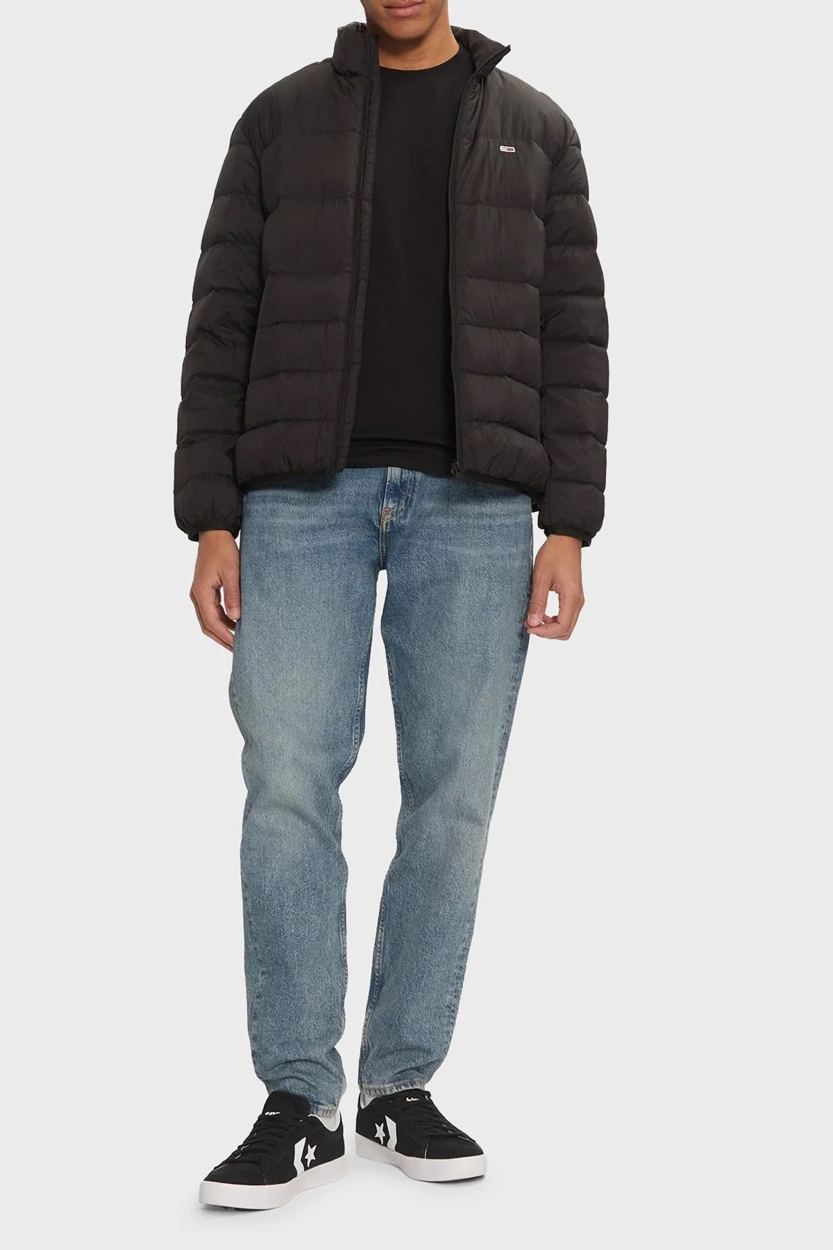 Tommy Jeans Kuş Tüyü Dolgulu Regular Fit Dik Yaka Erkek Mont DM0DM20686 BDS SİYAH - 3