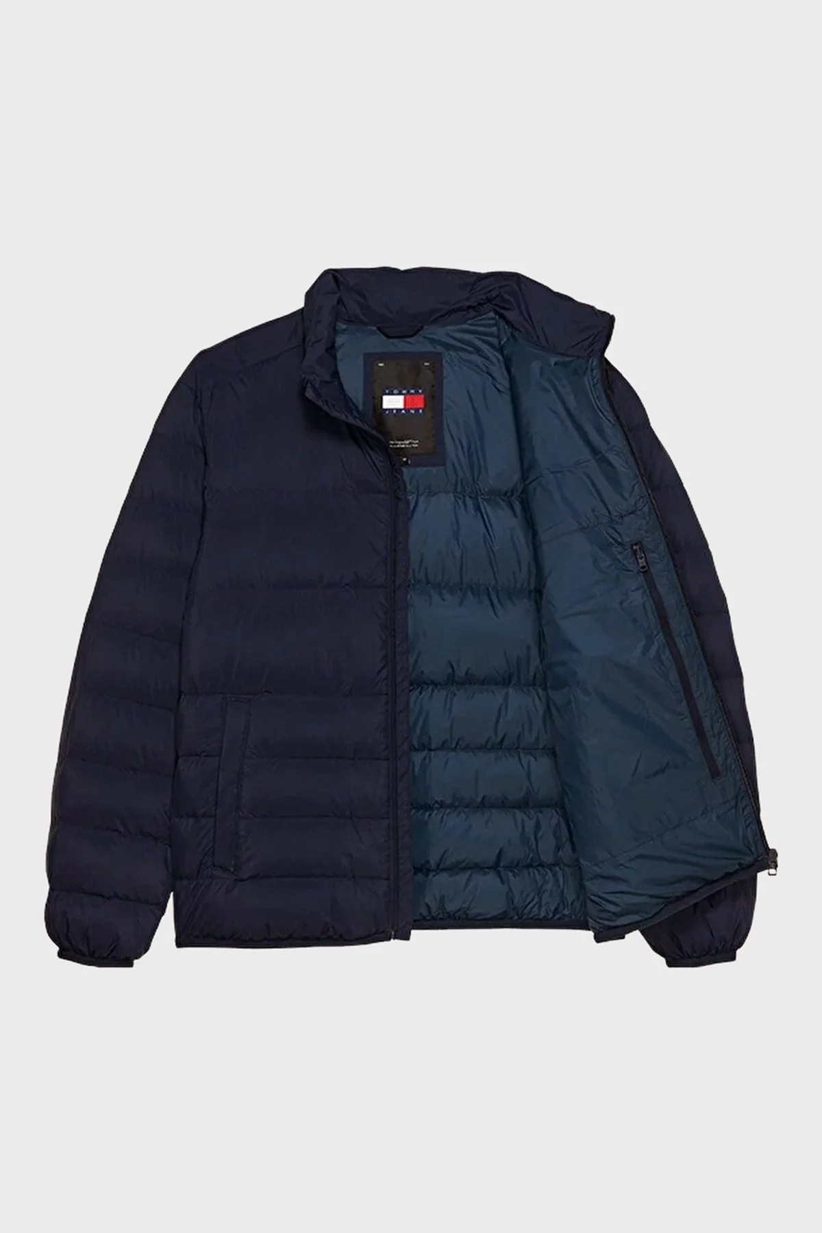 Tommy Jeans Kuş Tüyü Dolgulu Regular Fit Dik Yaka Erkek Mont DM0DM20686 C1G LACİVERT - 3