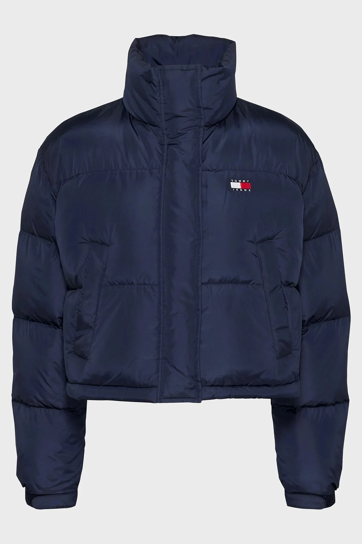 Tommy Jeans Kuş Tüyü Dolgulu Regular Fit Dik Yaka Logolu Şişme Bayan Mont DW0DW18820 C1G LACİVERT - 5
