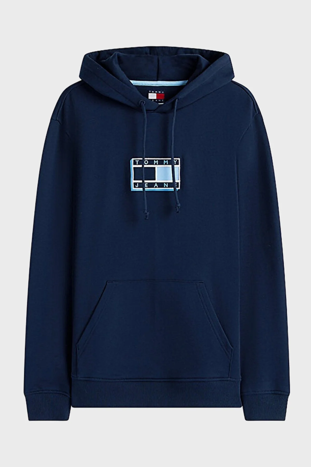 Tommy Jeans Logo Baskılı Pamuklu Regular Fit Kapüşonlu Erkek Sweat DM0DM21623 C1G LACİVERT - 5