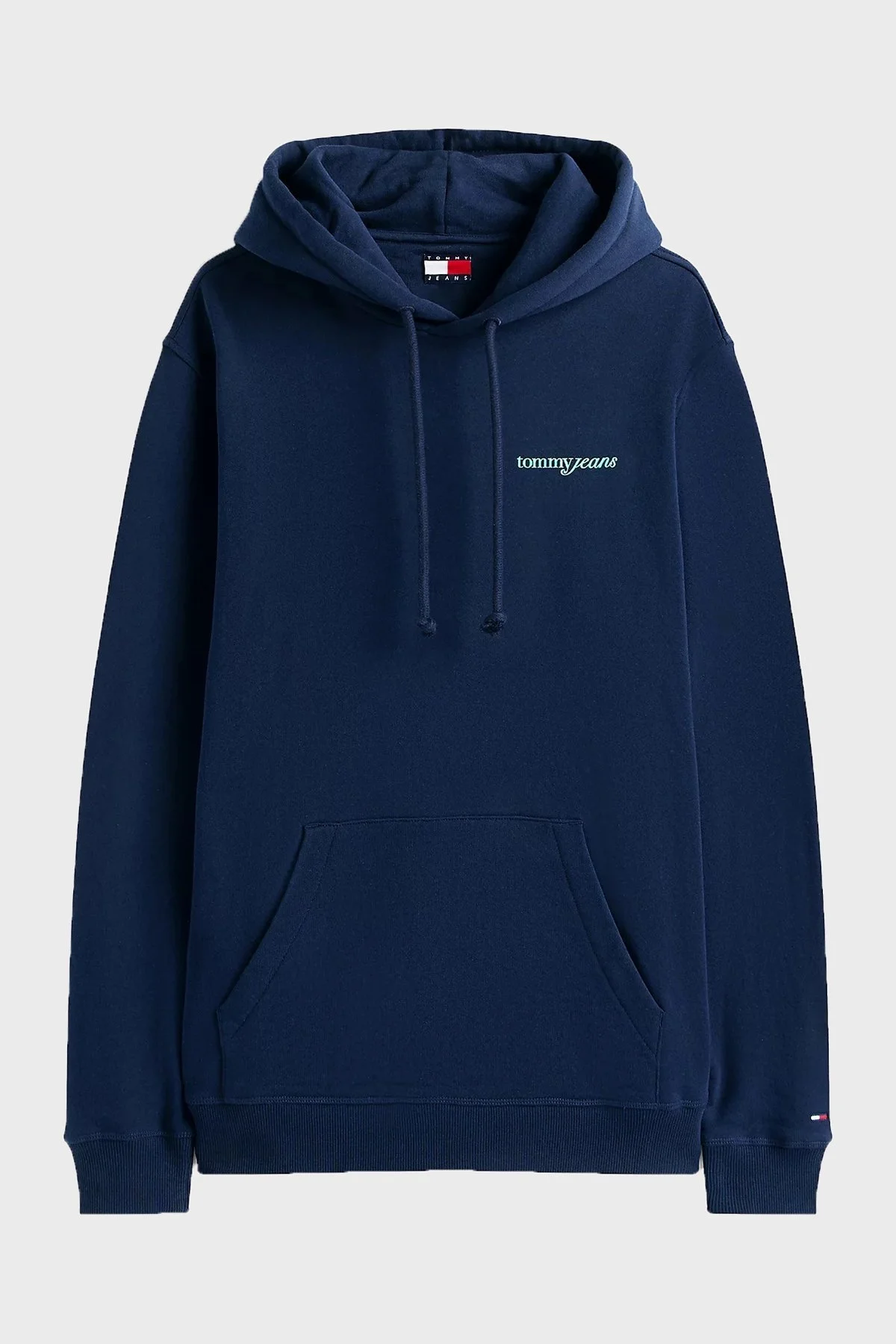 Tommy Jeans Logo Baskılı Pamuklu Regular Fit Kapüşonlu Erkek Sweat DM0DM22112 C1G LACİVERT - 5