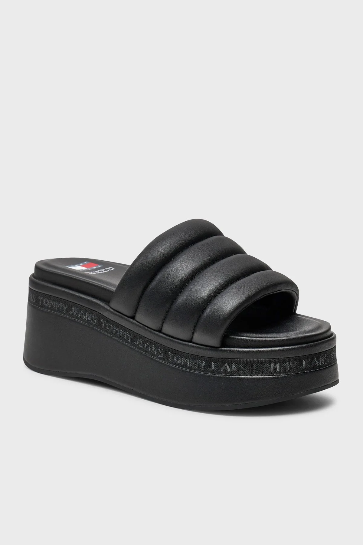 Tommy Jeans Logo Dolgulu Platform Kadın Sandalet EN0EN02455 BDS SİYAH - 3