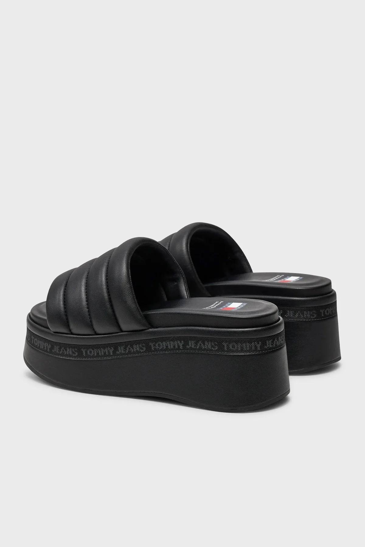 Tommy Jeans Logo Dolgulu Platform Kadın Sandalet EN0EN02455 BDS SİYAH - 6