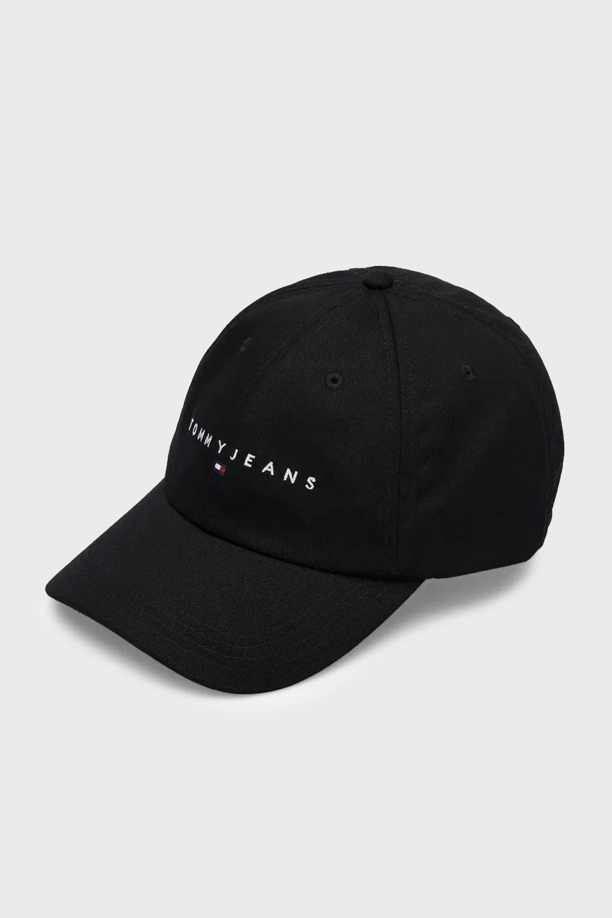 Tommy Jeans Logo İşlemeli % 100 Pamuk Bayan Şapka AW0AW16868 BDS SİYAH - 1