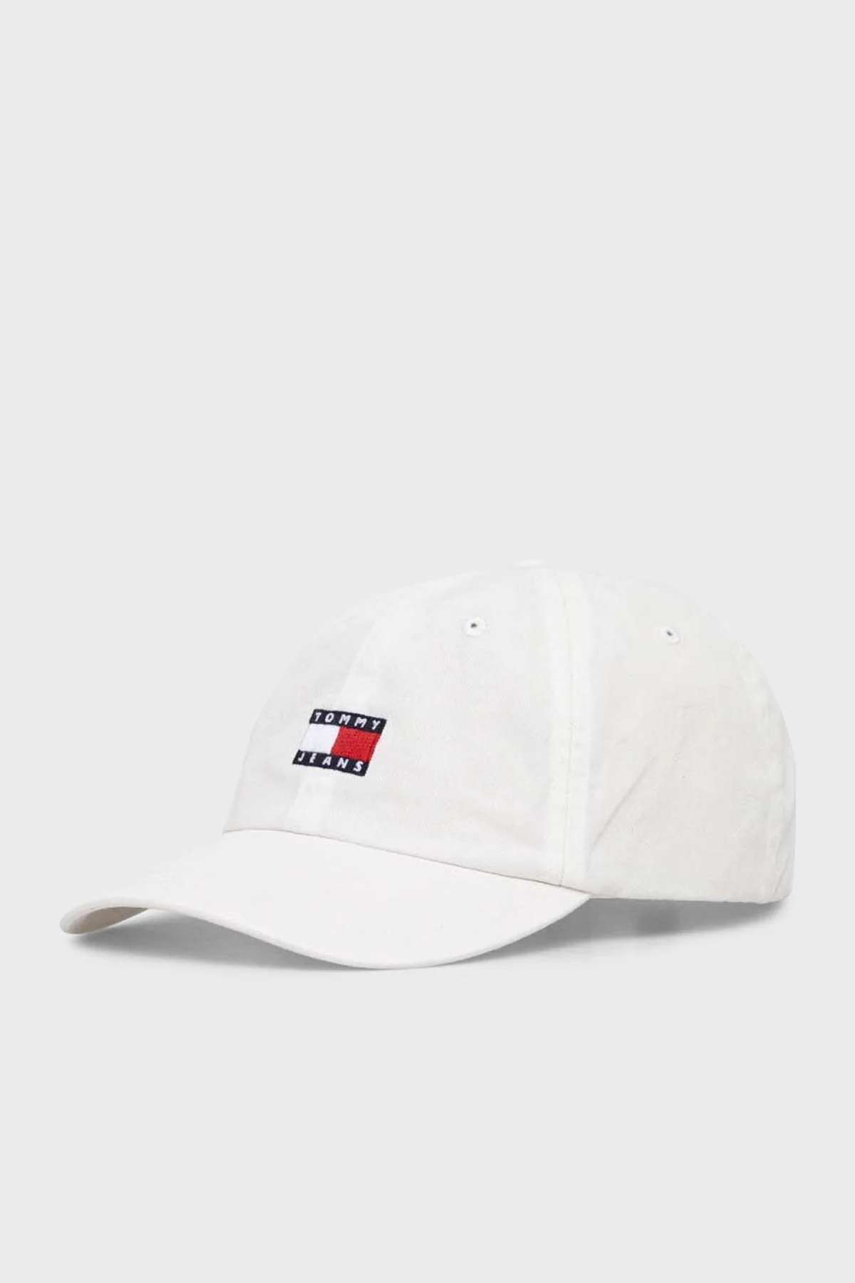 Tommy Jeans Logo İşlemeli % 100 Pamuk Bayan Şapka AW0AW16991 YBH BEYAZ - 1