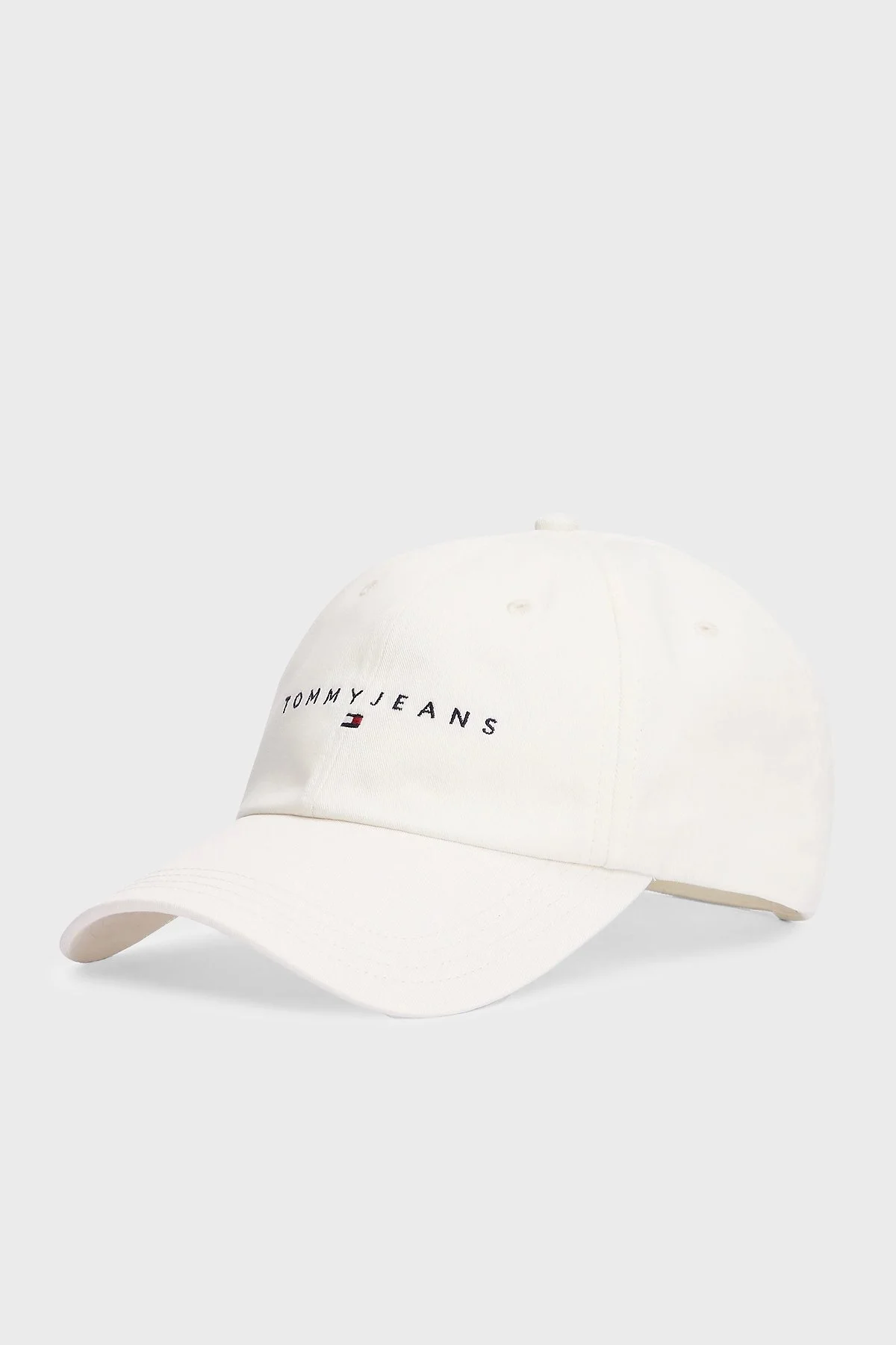 Tommy Jeans Logo İşlemeli % 100 Pamuk Erkek Şapka AM0AM12958 YBH BEYAZ - 1