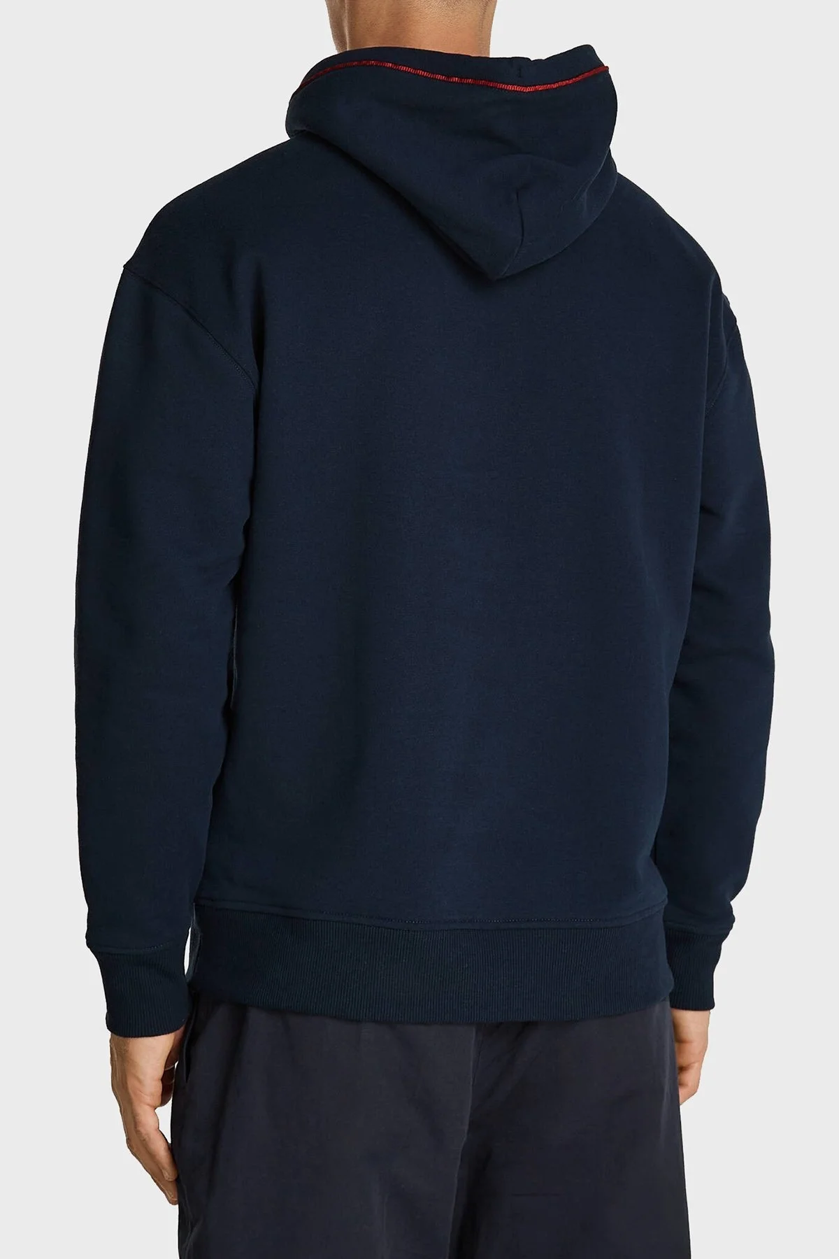 Tommy Jeans Logo İşlemeli Pamuklu Regular Fit Kapüşonlu Erkek Sweat DM0DM19760 C1G LACİVERT - 3