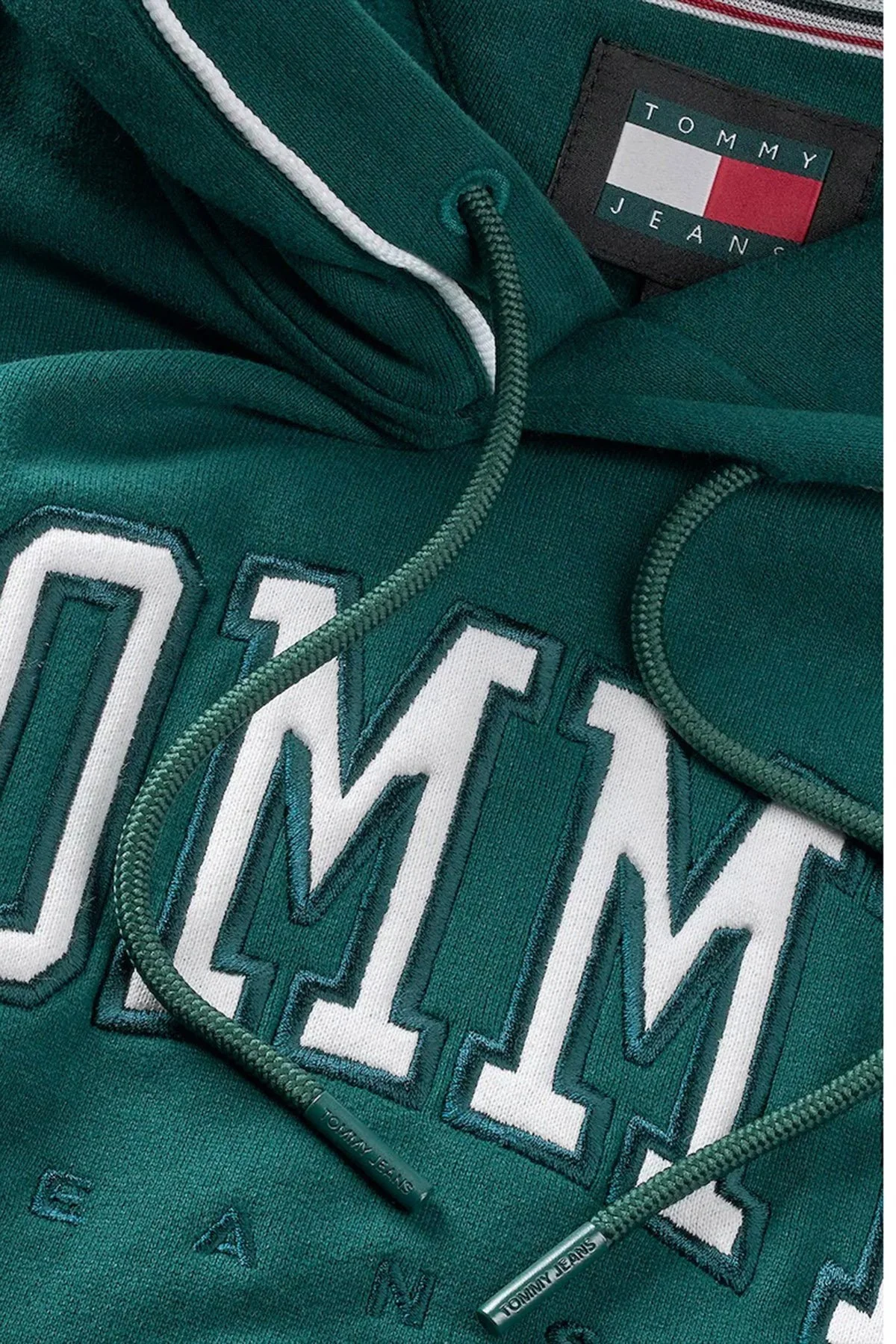 Tommy Jeans Logo İşlemeli Pamuklu Regular Fit Kapüşonlu Erkek Sweat DM0DM19760 CWG KOYU YEŞİL - 6