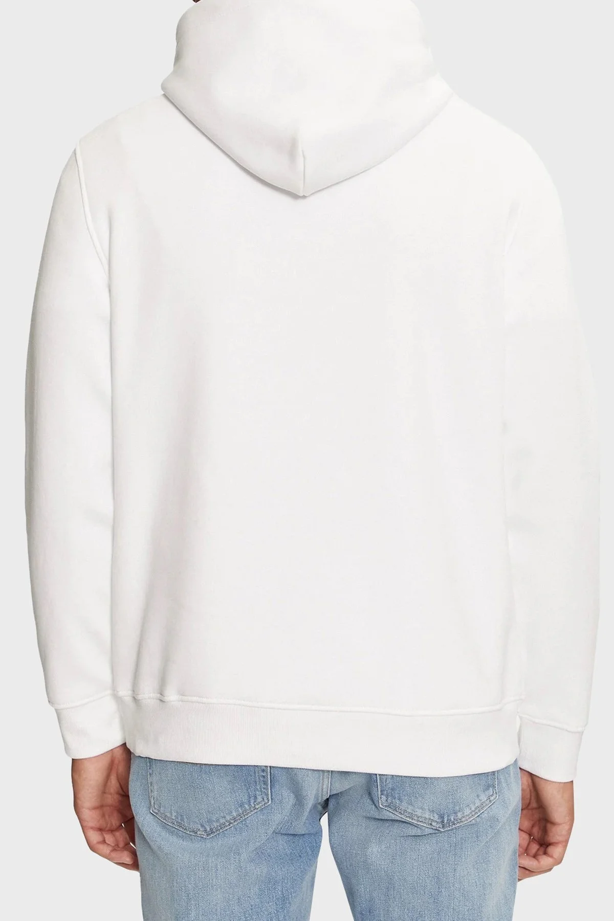 Tommy Jeans Logo Nakışlı Pamuklu Regular Fit Kapüşonlu Erkek Sweat DM0DM20503 YBR BEYAZ - 3