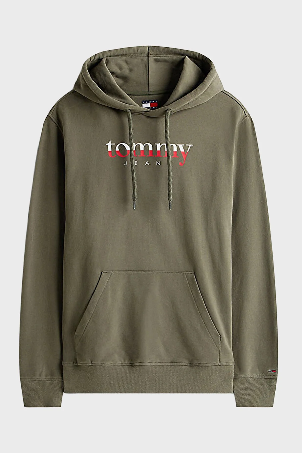 Tommy Jeans Logolu % 100 Pamuk Regular Fit Kapüşonlu Erkek Sweat DM0DM22113 MRH KOYU YEŞİL - 5