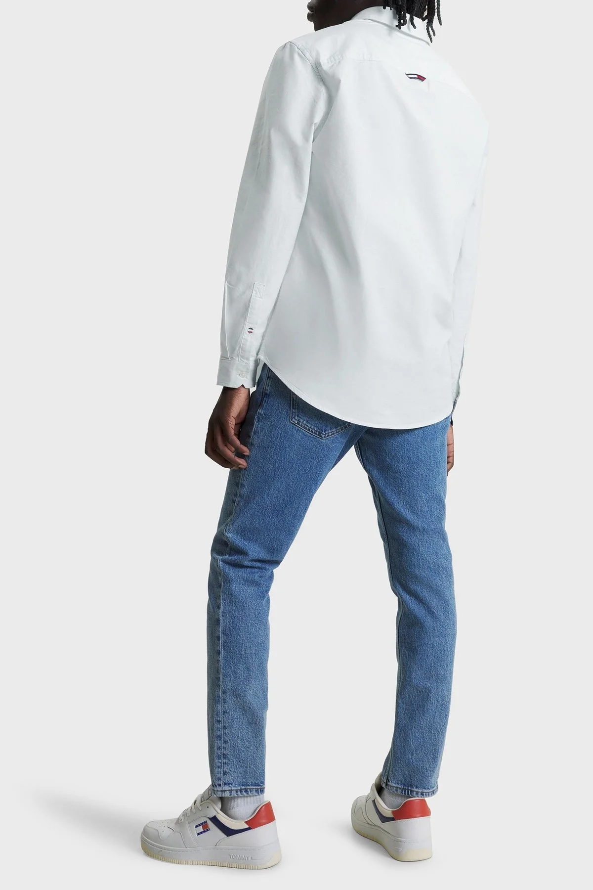 Tommy Jeans Logolu % 100 Pamuk Regular Fit Oxford Erkek Gömlek DM0DM15408 CYO MİNT - 3