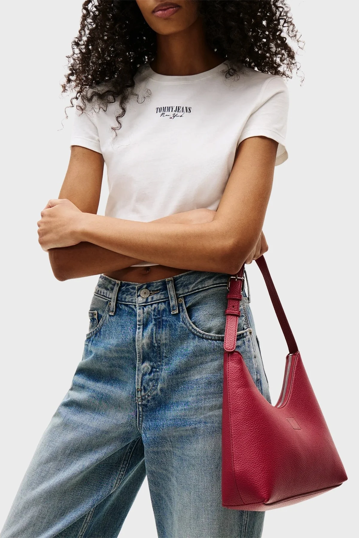 Tommy Jeans Logolu Ayarlanabilen Omuz Askılı Bayan Çanta AW0AW17548 XJ9 KIRMIZI - 2