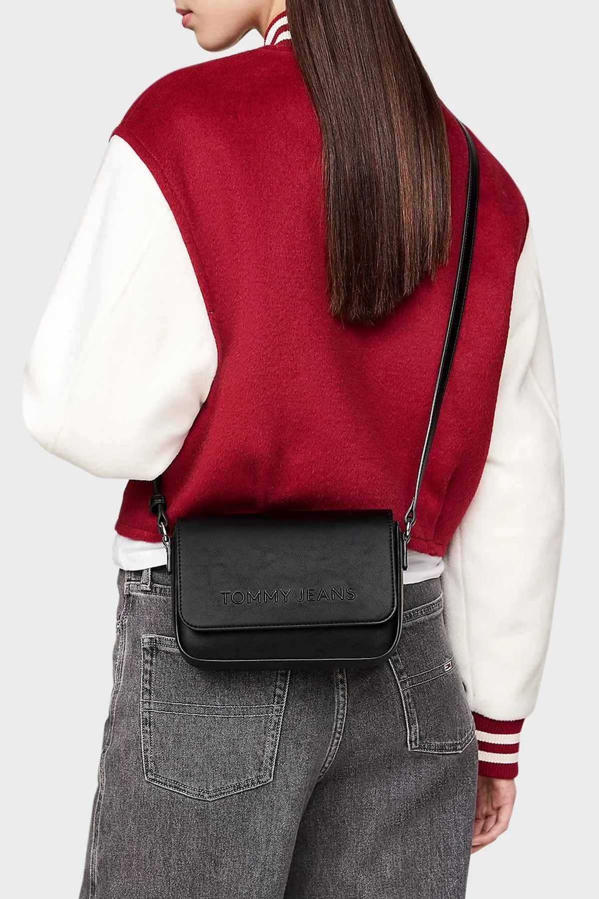 Tommy Jeans Logolu Ayarlanabilir Askılı Bayan Çanta AW0AW16808 BDS SİYAH - 2