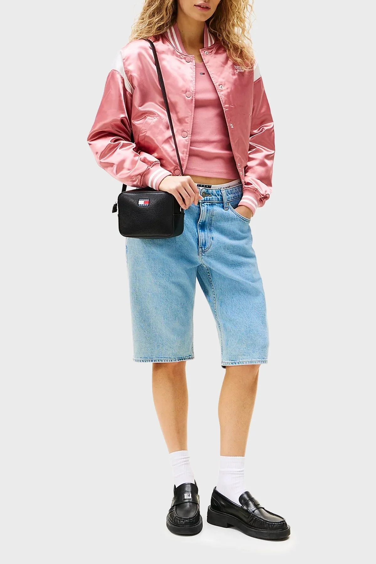 Tommy Jeans Logolu Ayarlanabilir Askılı Bayan Çanta AW0AW17543 BDS SİYAH - 2