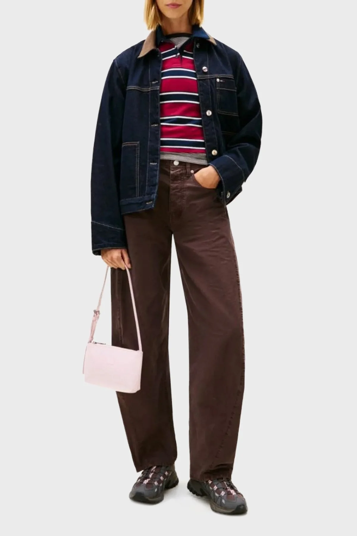 Tommy Jeans Logolu Ayarlanabilir Askılı Kadın Çanta AW0AW17866 TON PEMBE - 2