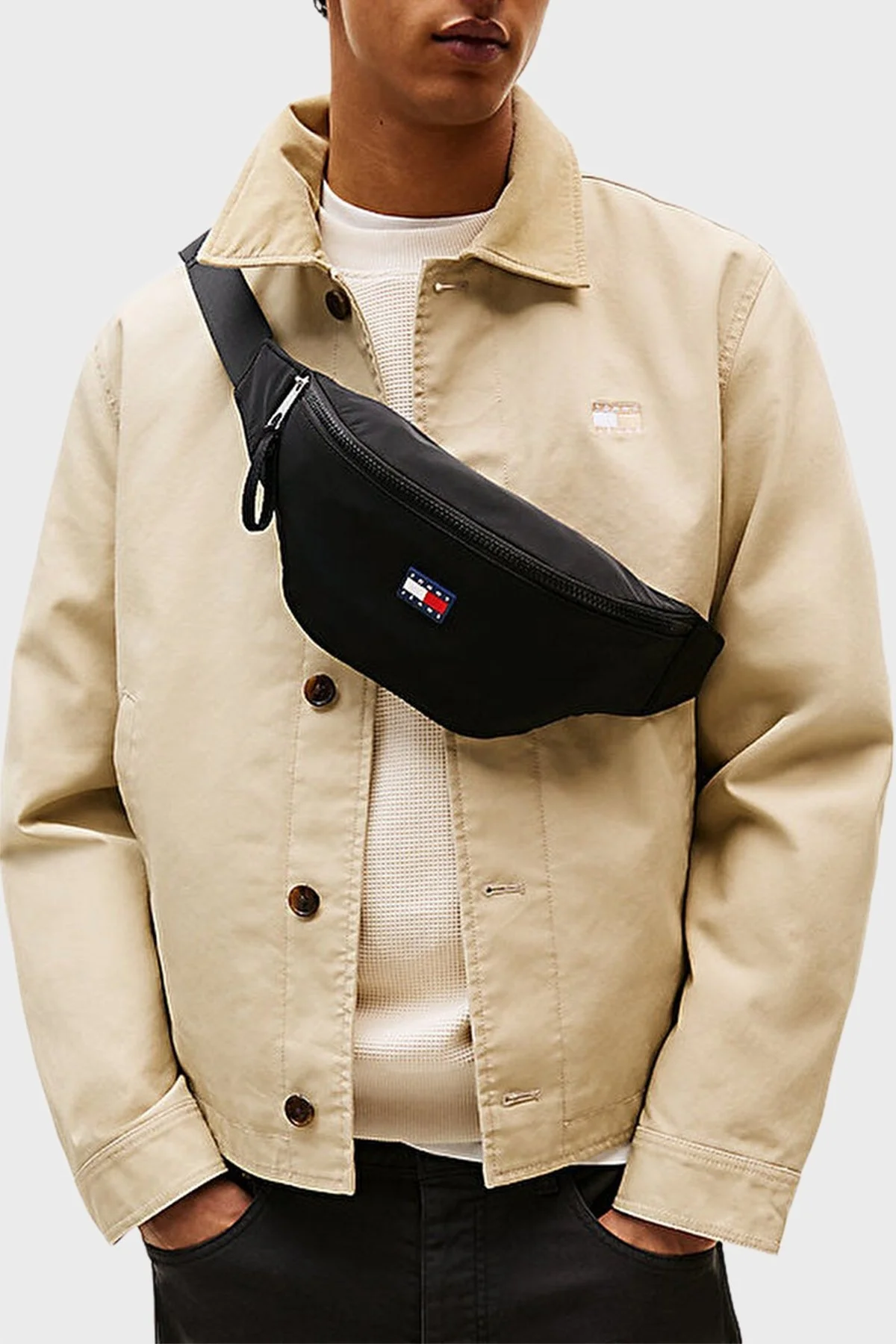 Tommy Jeans Logolu Ayarlanabilir Askılı Erkek Çanta AM0AM13549 BDS SİYAH - 2