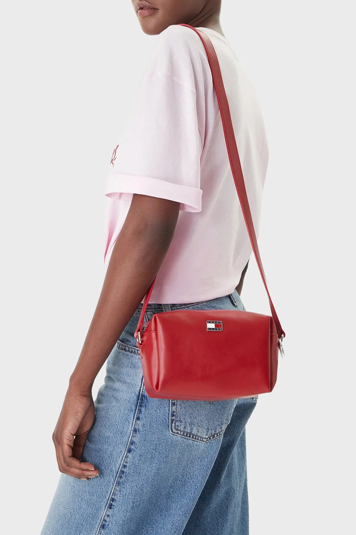 Tommy Jeans Logolu Ayarlanabilir Askılı Kadın Çanta AW0AW18456 XLE KIRMIZI - 2