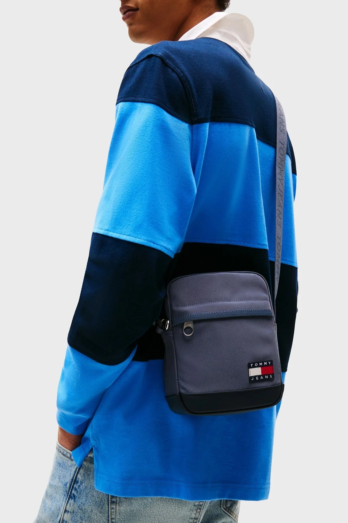 Tommy Jeans Logolu Ayarlanabilir Çapraz Askılı Erkek Çanta AM0AM13389 PPF LACİVERT - 2