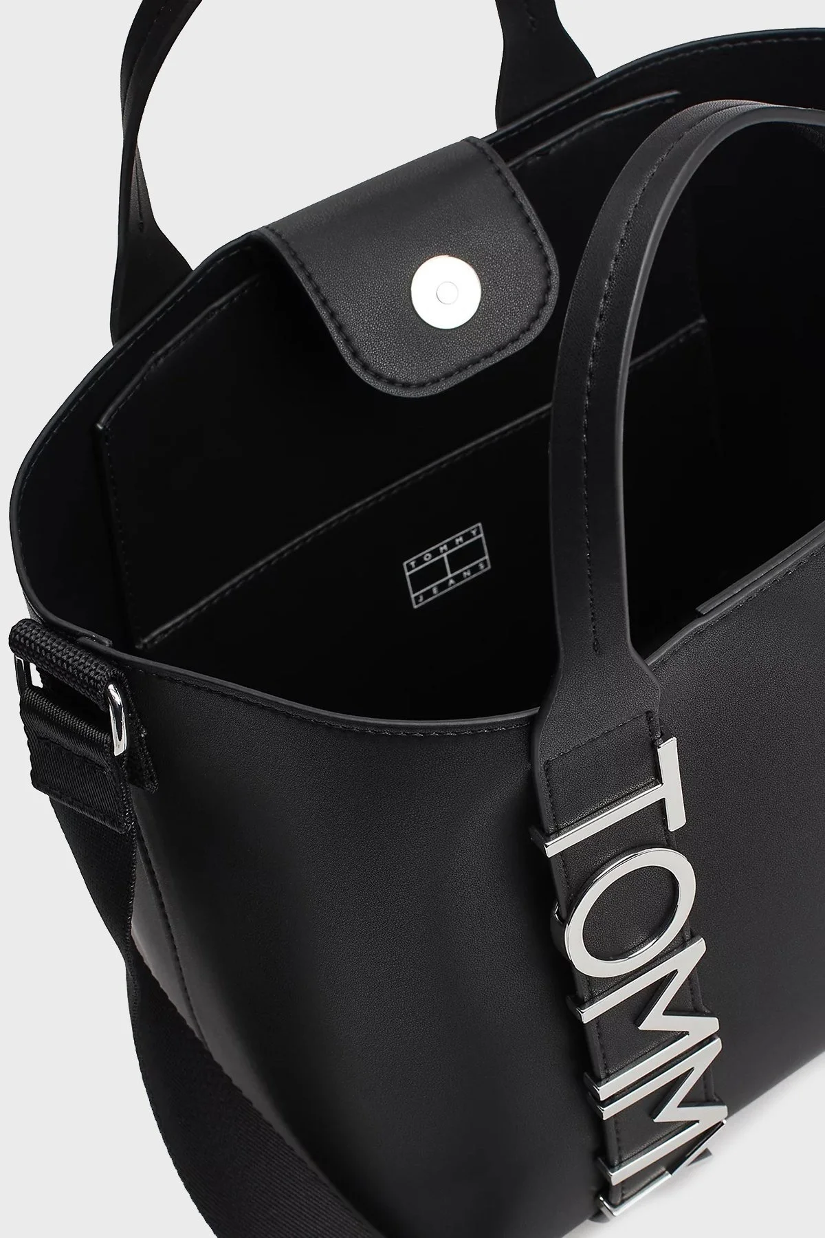 Tommy Jeans Logolu Ayarlanabilir Çıkarılabilir Çapraz Askılı Bayan Çanta AW0AW17049 BDS SİYAH - 9