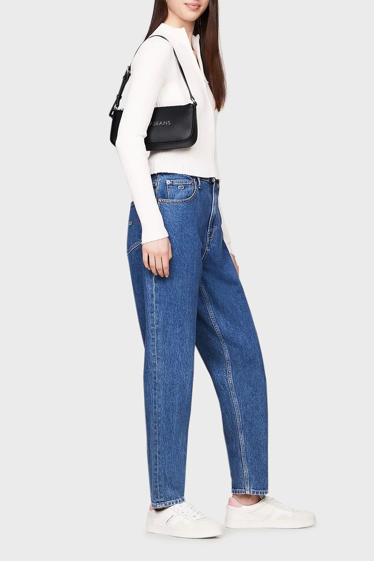 Tommy Jeans Logolu Ayarlanabilir Omuz Askılı Bayan Çanta AW0AW16270 BDS SİYAH - 2