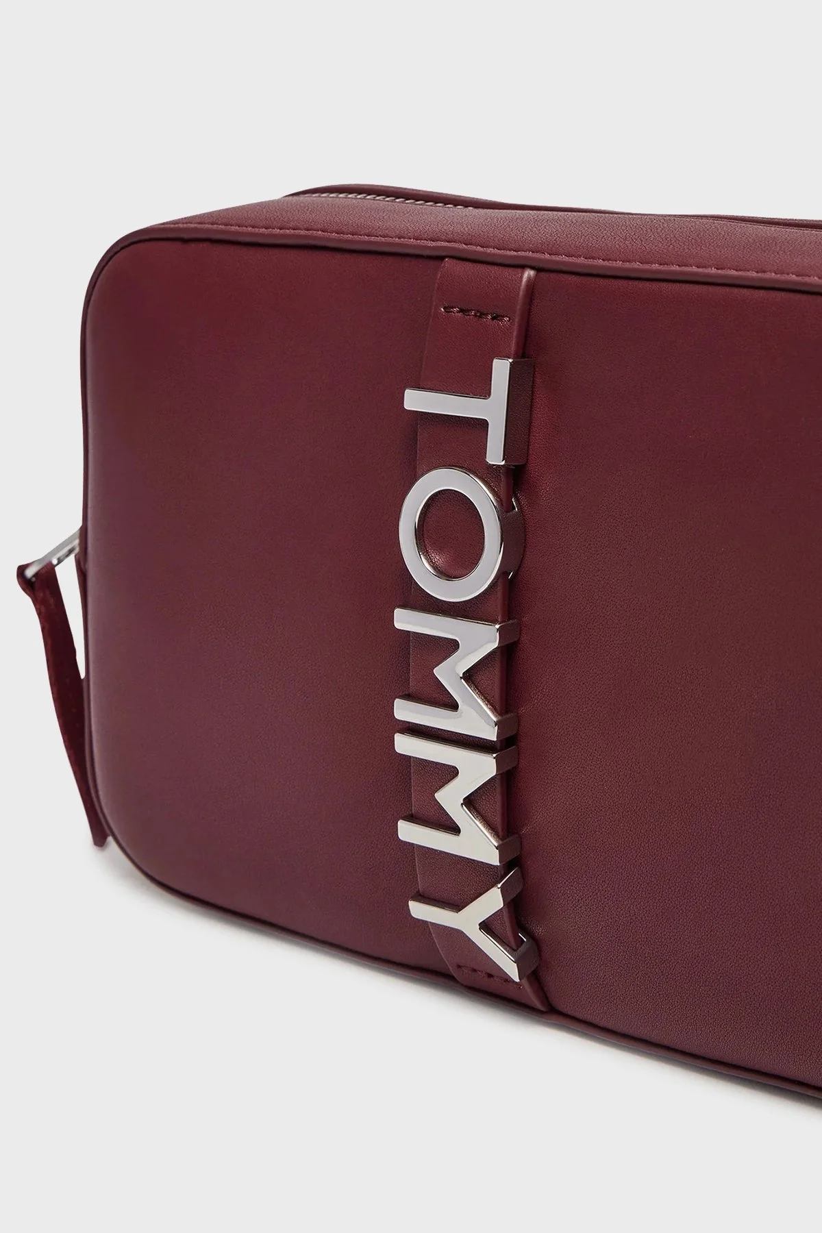 Tommy Jeans Logolu Ayarlanabilir Omuz Askılı Bayan Çanta AW0AW16511 VLP BORDO - 2