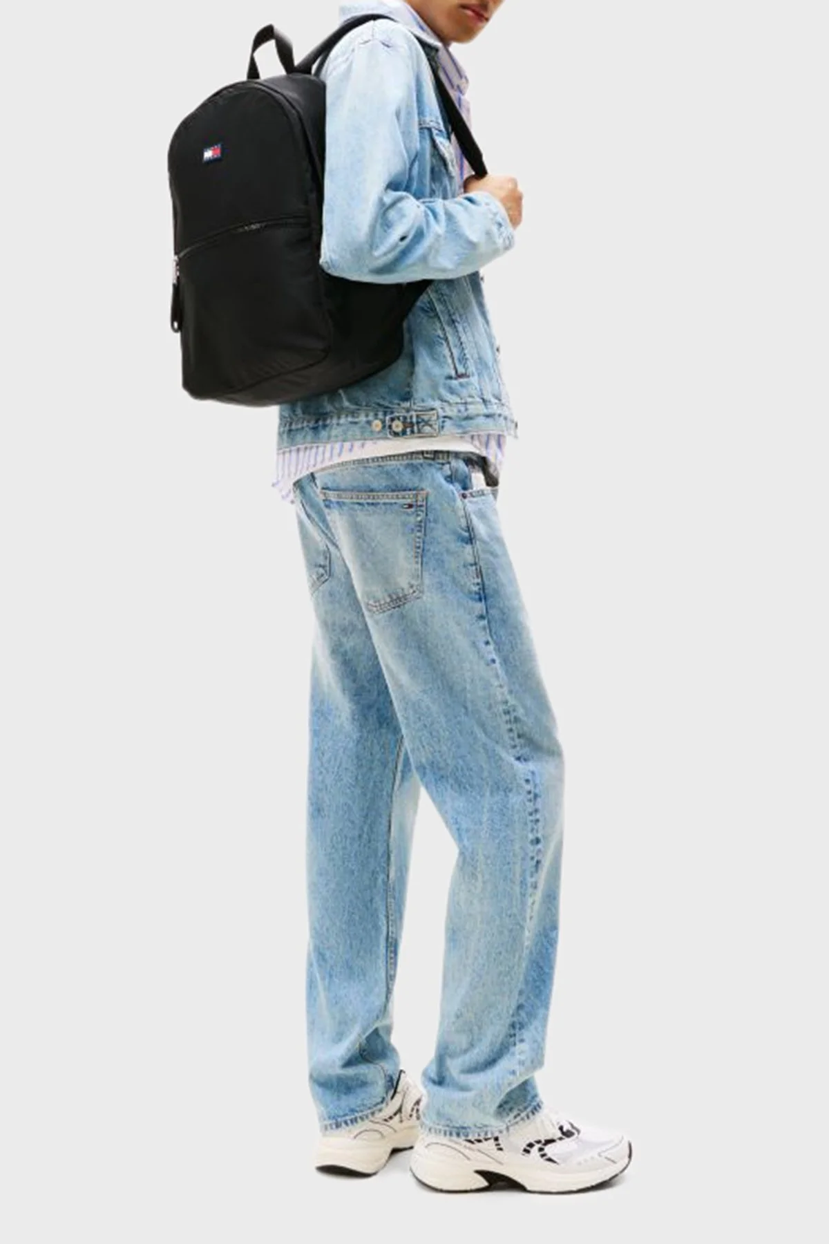 Tommy Jeans Logolu Ayarlanabilir Omuz Askılı Erkek Sırt Çantası AM0AM13404 BDS SİYAH - 7