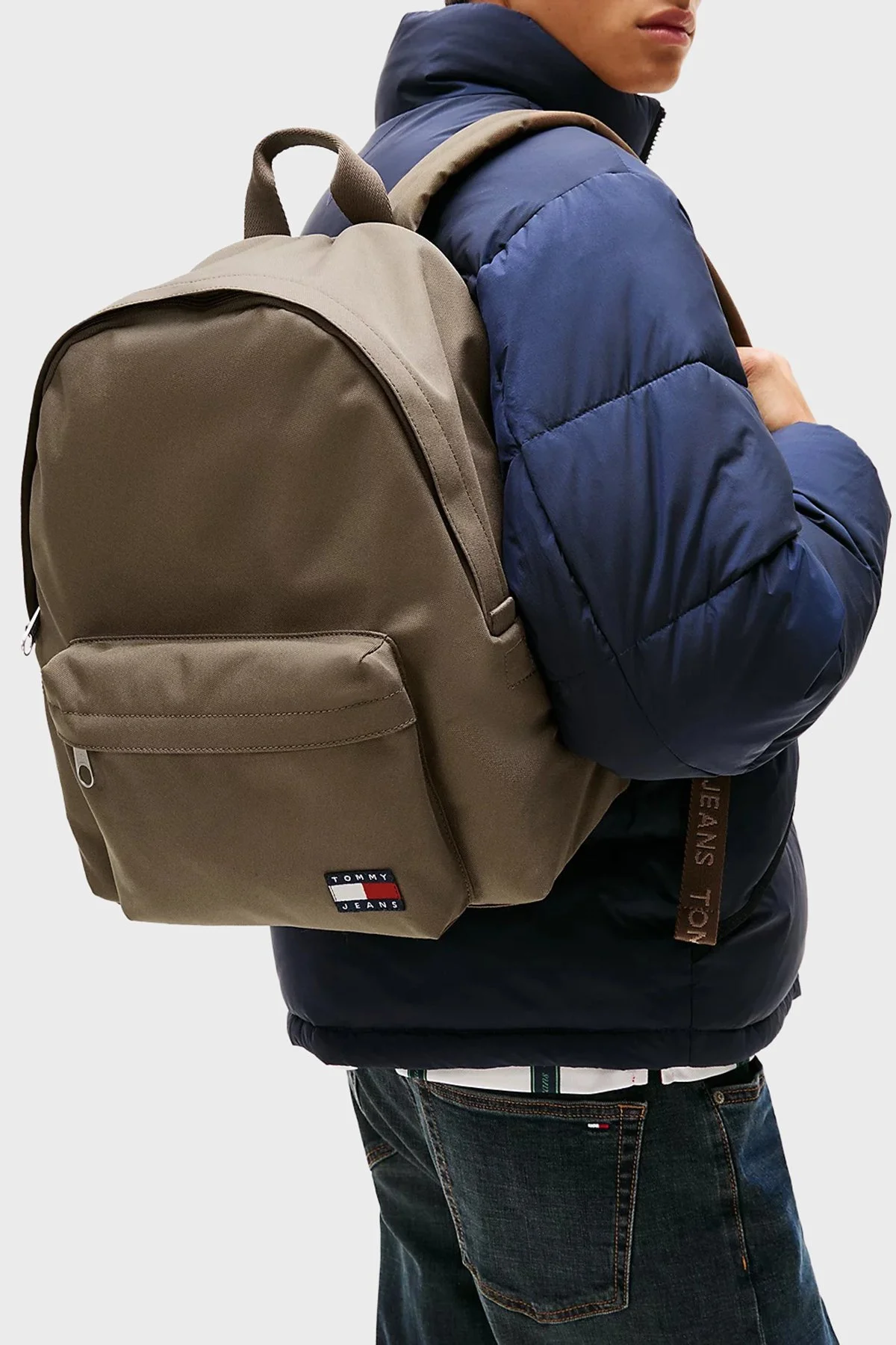 Tommy Jeans Logolu Ayarlanabilir Omuz Askılı Erkek Sırt Çantası AM0AM13726 GWN KAHVE - 1