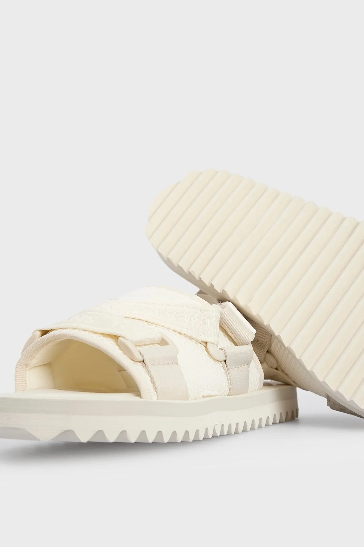 Tommy Jeans Logolu Bayan Sandalet EN0EN02462 ACG BEJ - 5