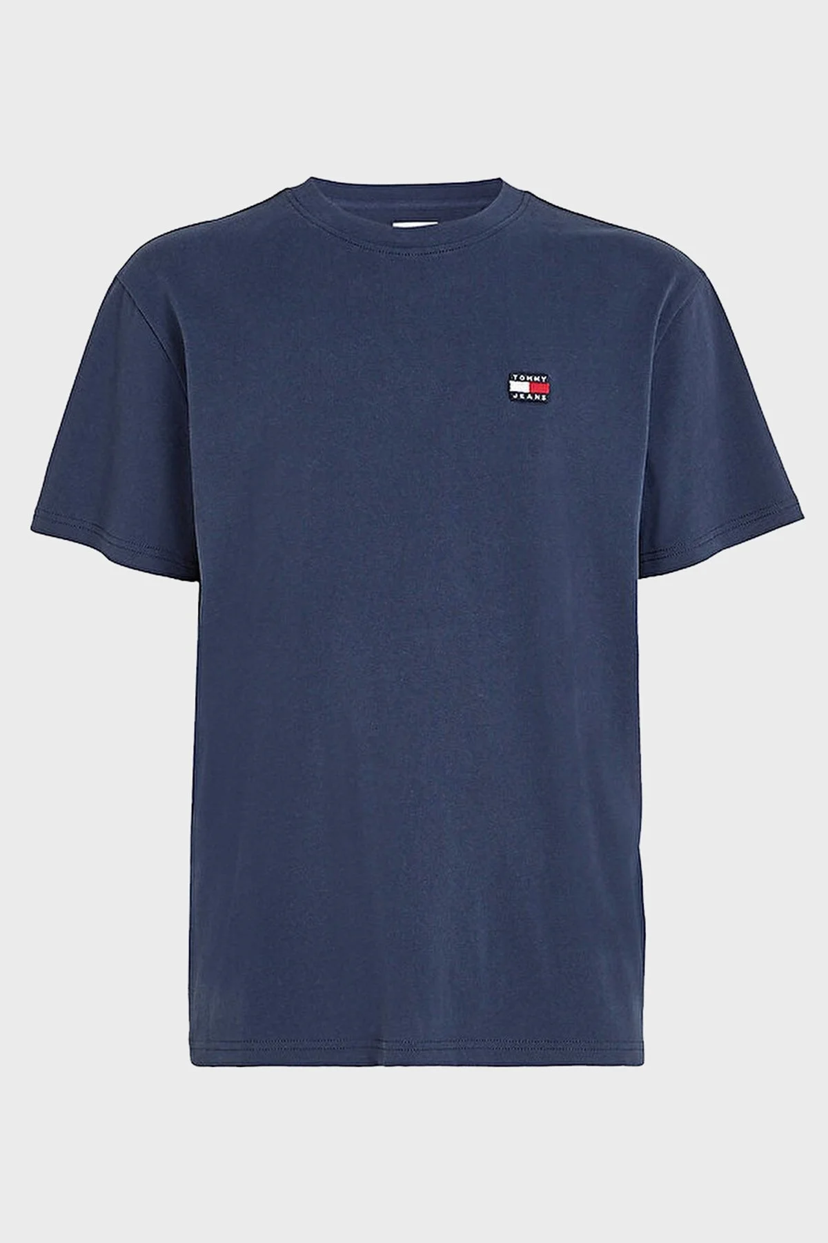 Tommy Jeans Logolu Bisiklet Yaka % 100 Pamuk Regular Fit Erkek T Shirt DM0DM16320 C87 LACİVERT - 4