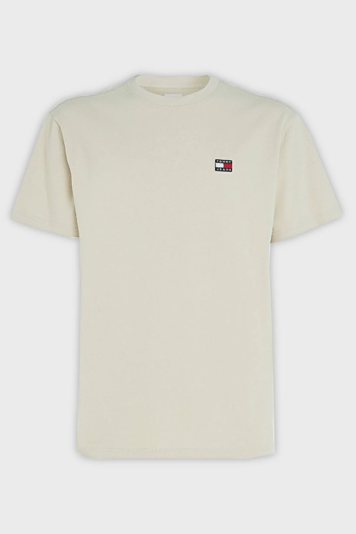 Tommy Jeans Logolu Bisiklet Yaka % 100 Pamuk Regular Fit Erkek T Shirt DM0DM16320 YBH BEYAZ - 5