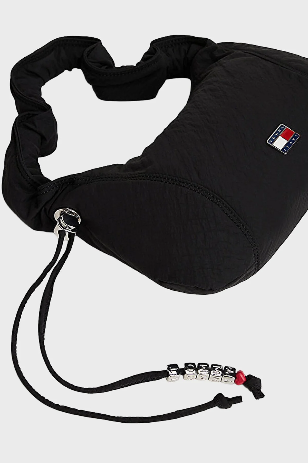 Tommy Jeans Logolu Büzgülü Askı Detaylı Bayan Çanta AW0AW18068 BDS SİYAH - 4