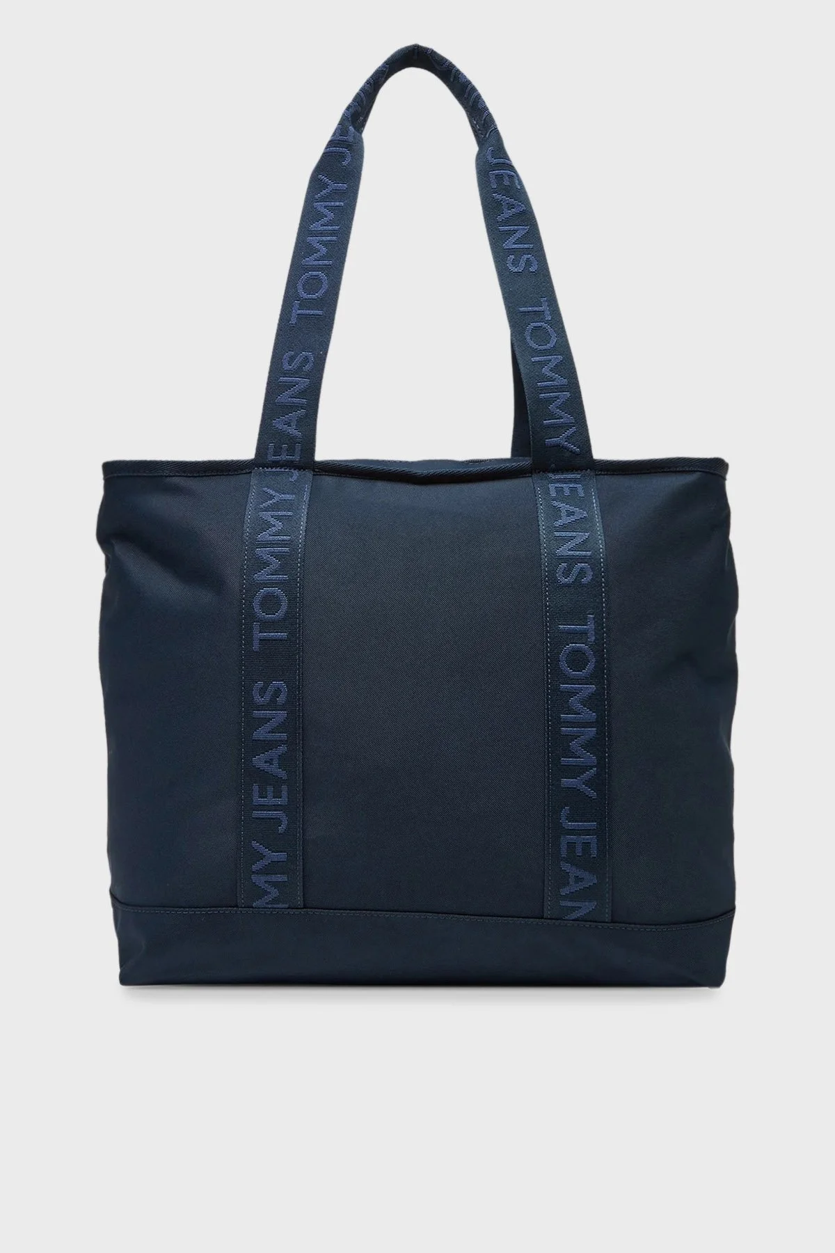 Tommy Jeans Logolu Çift Tutma Saplı Büyük Tote Bayan Çanta AW0AW17567 C1G LACİVERT - 2