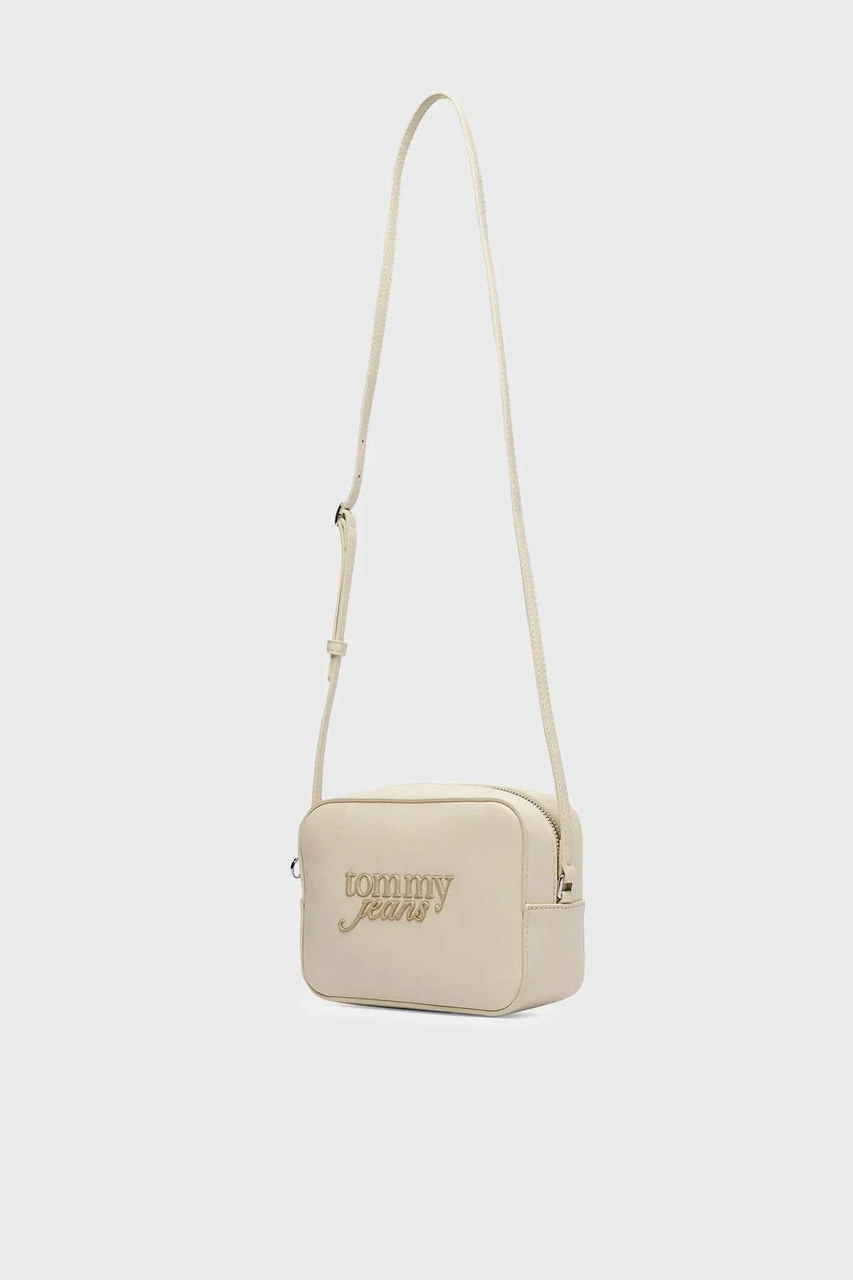 Tommy Jeans Logolu Çıkarılabilir Askılı Kadın Çanta AW0AW18451 ACX Bej - 4
