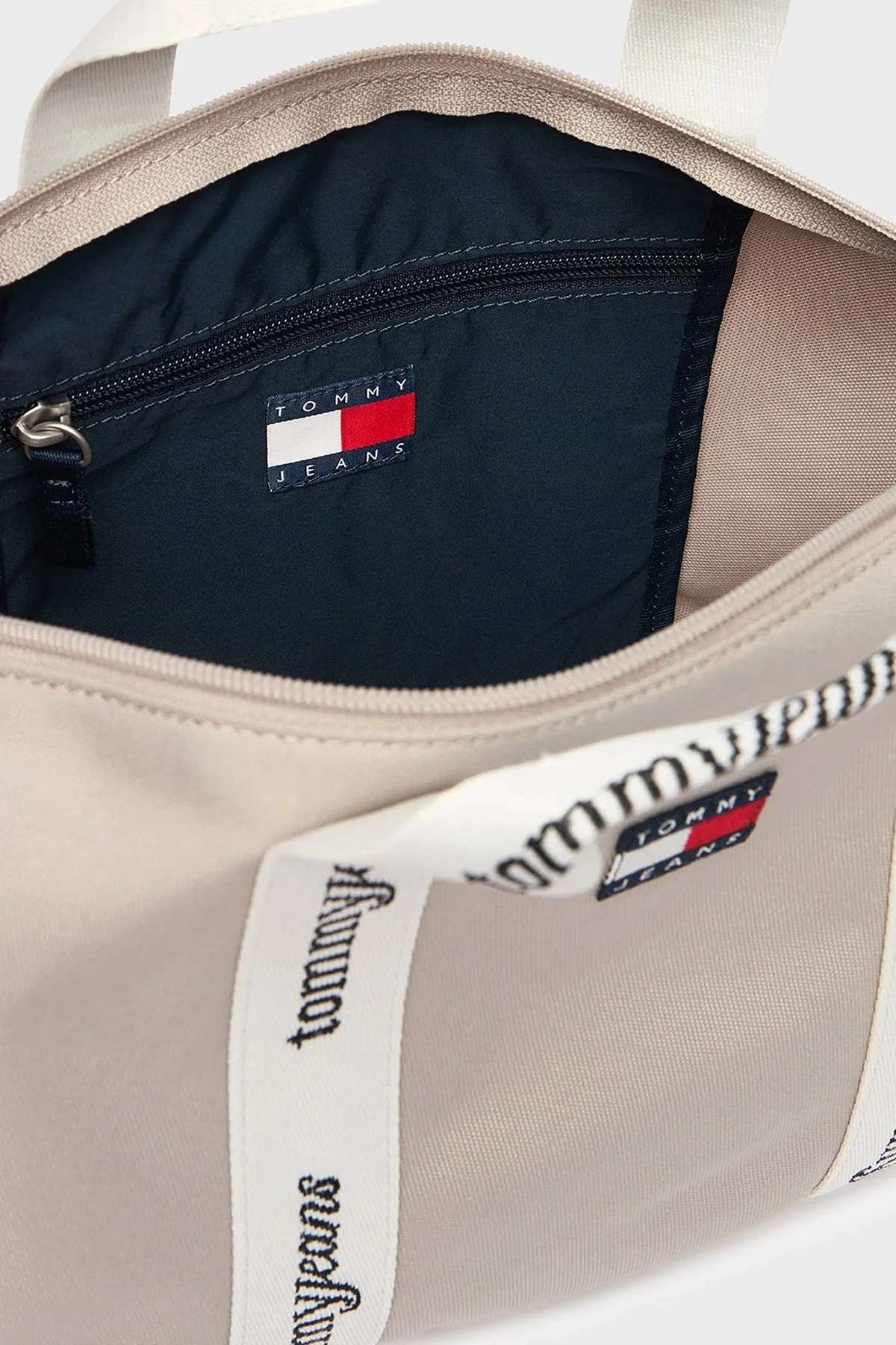 Tommy Jeans Logolu Çıkarılabilir Askılı Kadın Çanta AW0AW18460 AEP BEJ - 5
