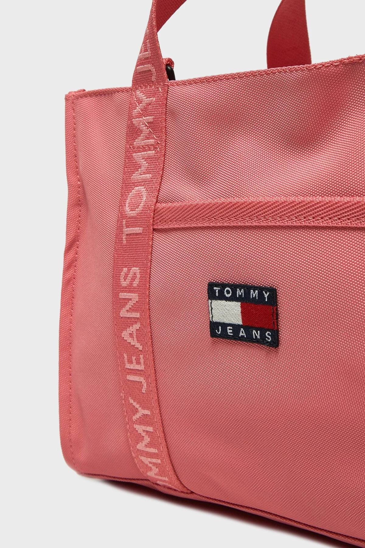 Tommy Jeans Logolu Çıkarılabilir Askılı Tote Bayan Çanta AW0AW17356 TIG PEMBE - 6