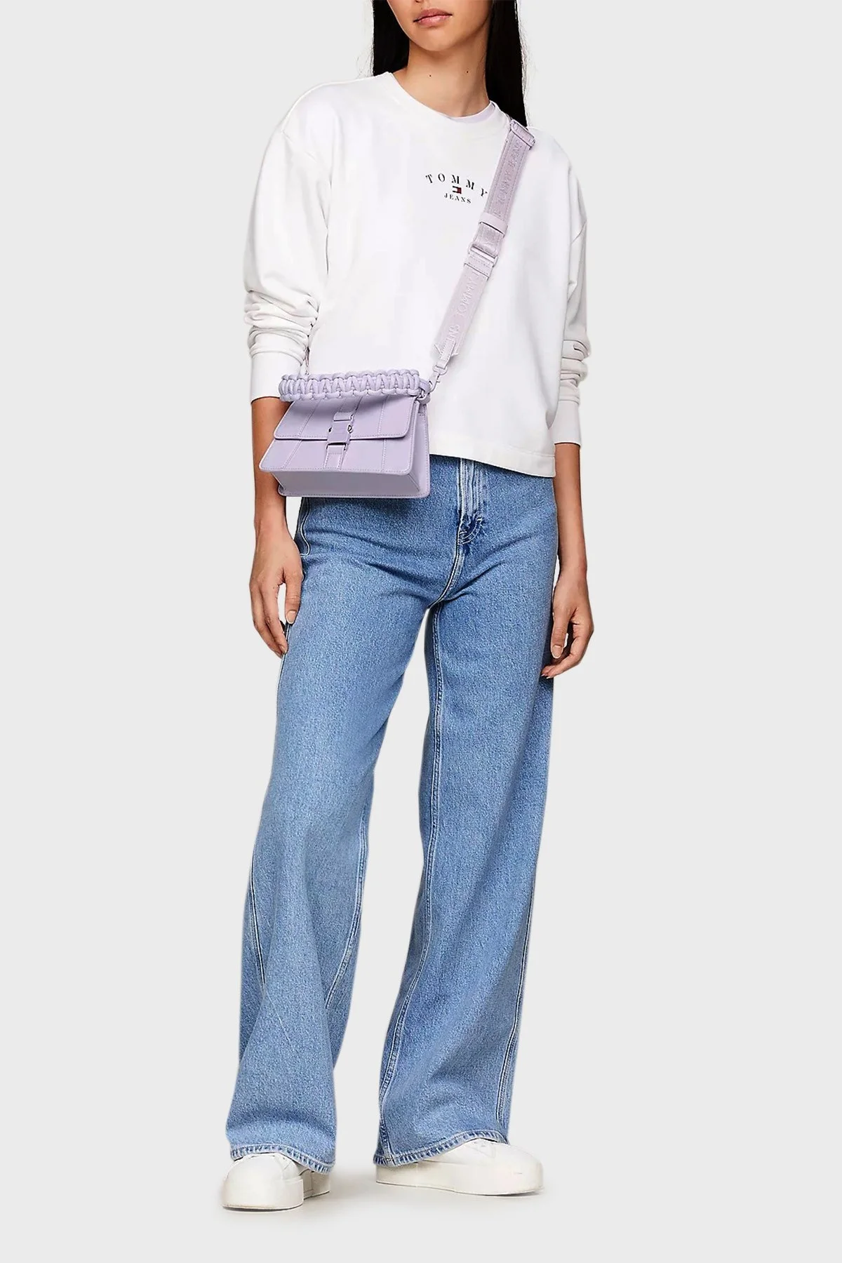 Tommy Jeans Logolu Çıkarılabilir Omuz Askılı Bayan Çanta AW0AW15952 W06 AÇIK MOR - 2