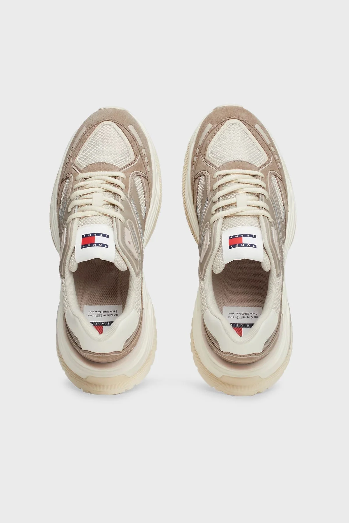 Tommy Jeans Logolu Deri Karışımlı Kalın Tabanlı Sneaker Bayan Ayakkabı EN0EN02620 RBK KOYU HAKİ - 5
