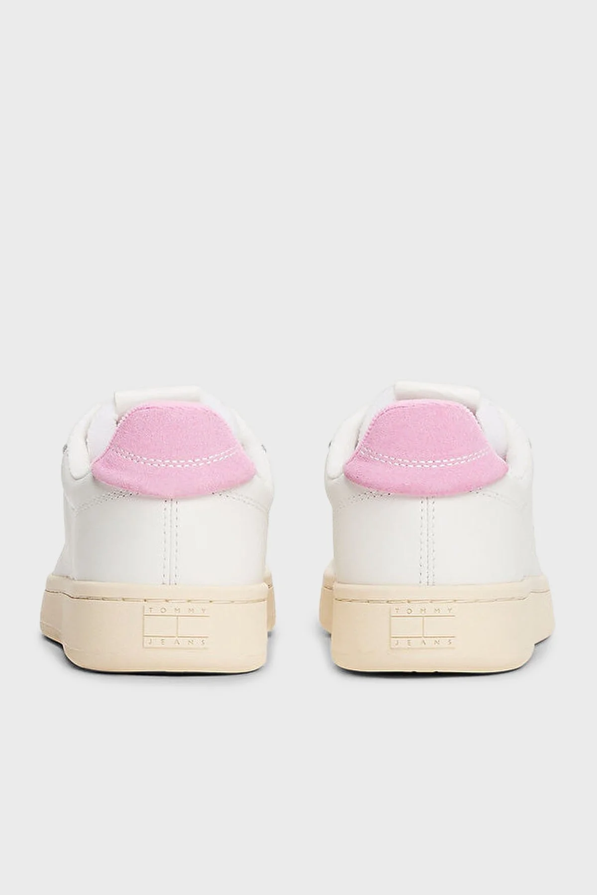 Tommy Jeans Logolu Deri Sneaker Bayan Ayakkabı EN0EN02815 01V BEYAZ - 10