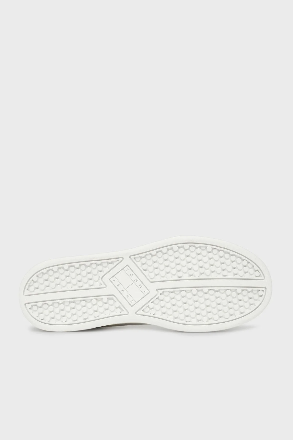 Tommy Jeans Logolu Deri Sneaker Bayan Ayakkabı EN0EN02815 0G1 BEYAZ-LACİVERT - 9