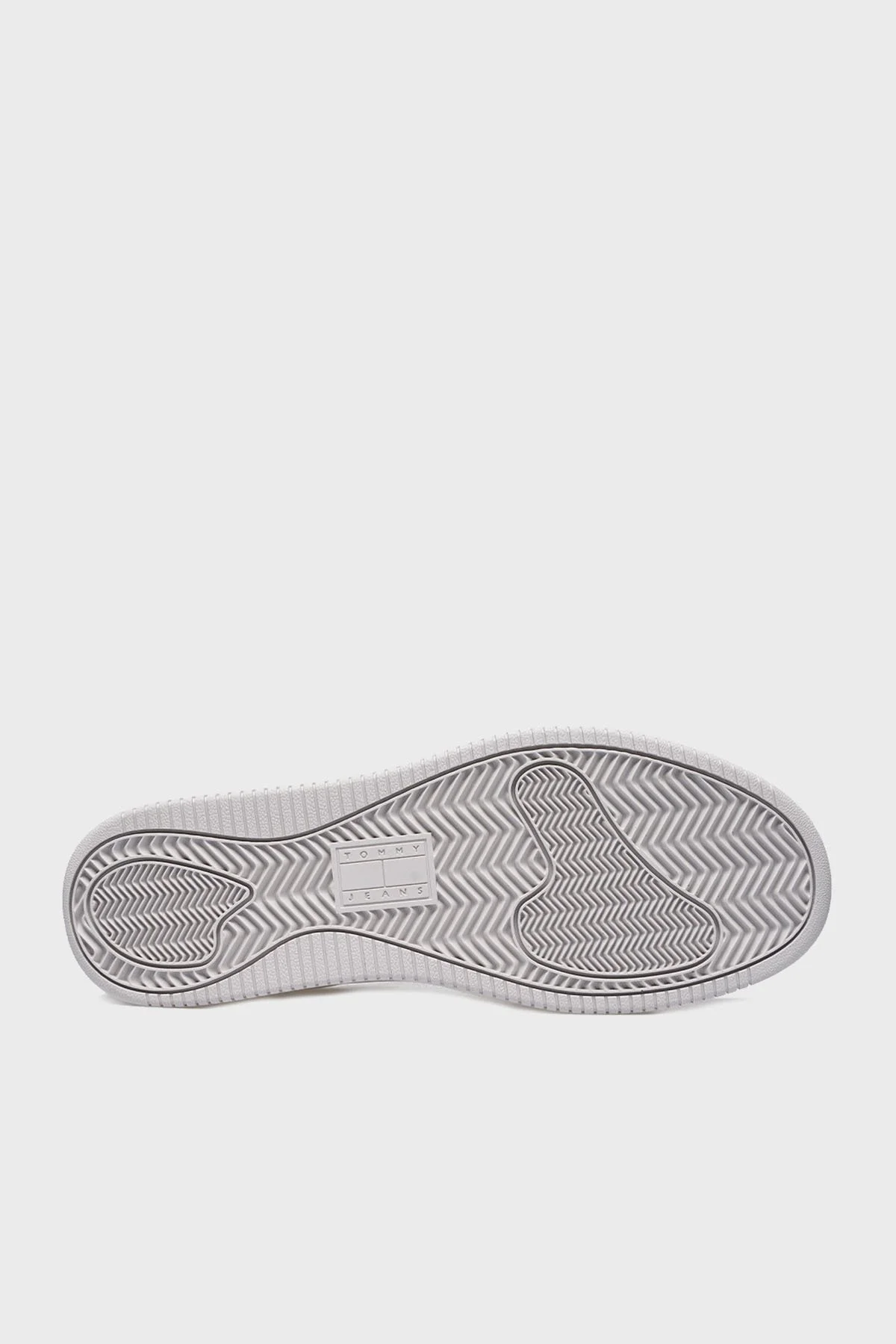 Tommy Jeans Logolu Deri Sneaker Erkek Ayakkabı EM0EM01513 P06 BEYAZ-GRİ - 5