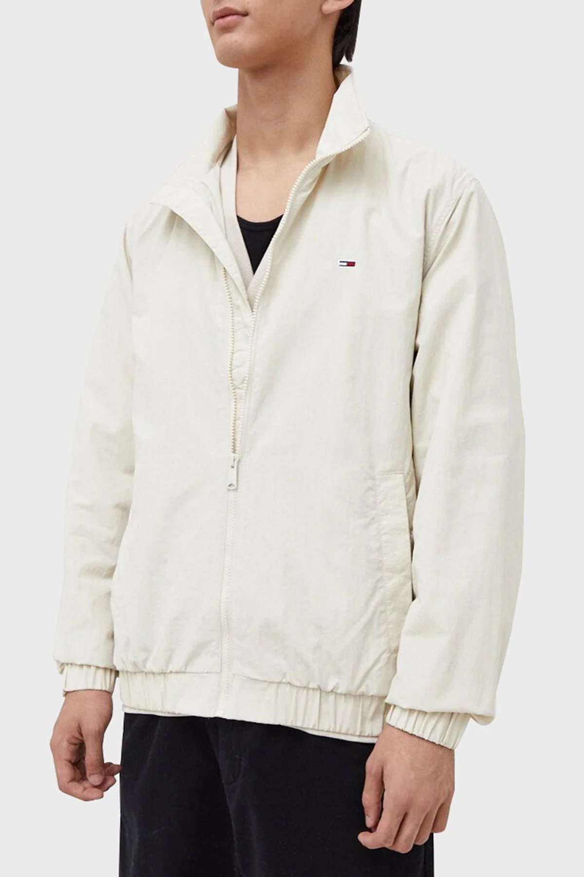 Tommy Jeans Logolu Dik Yaka Regular Fit İnce Erkek Mont DM0DM17982 ACG BEJ - 1