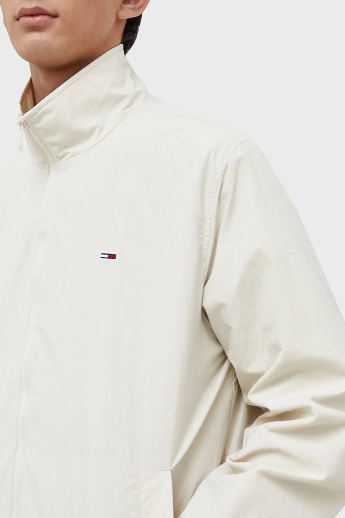 Tommy Jeans Logolu Dik Yaka Regular Fit İnce Erkek Mont DM0DM17982 ACG BEJ - 5