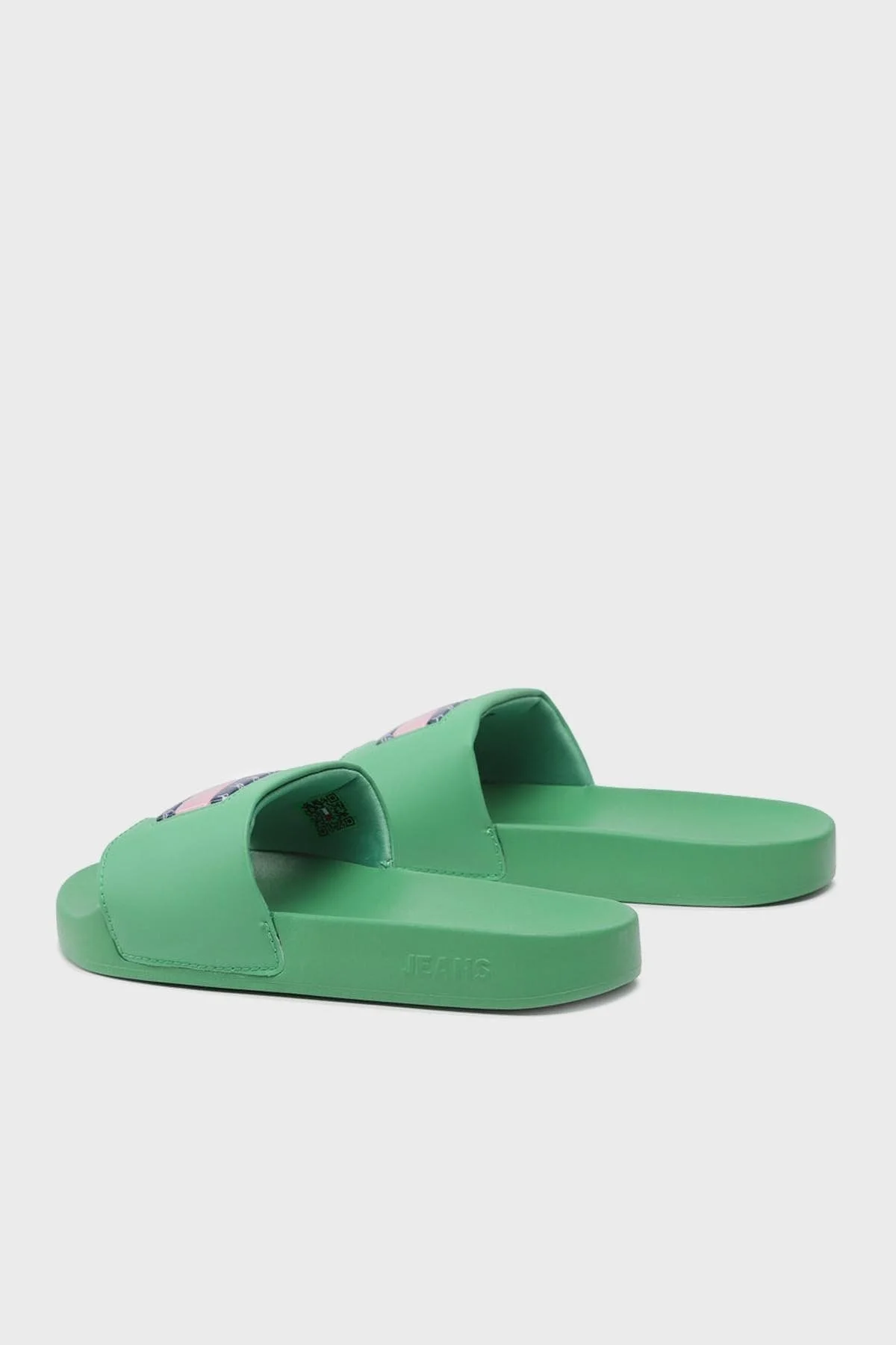 Tommy Jeans Logolu Düz Bayan Terlik EN0EN02108 LY3 YEŞİL-MAVİ - 3