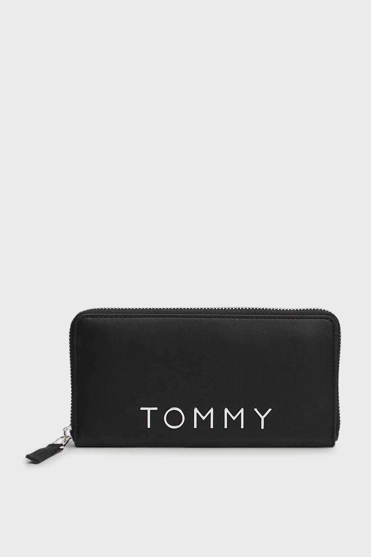 Tommy Jeans Logolu Fermuarlı Bayan Cüzdan AW0AW16485 BDS SİYAH - 1