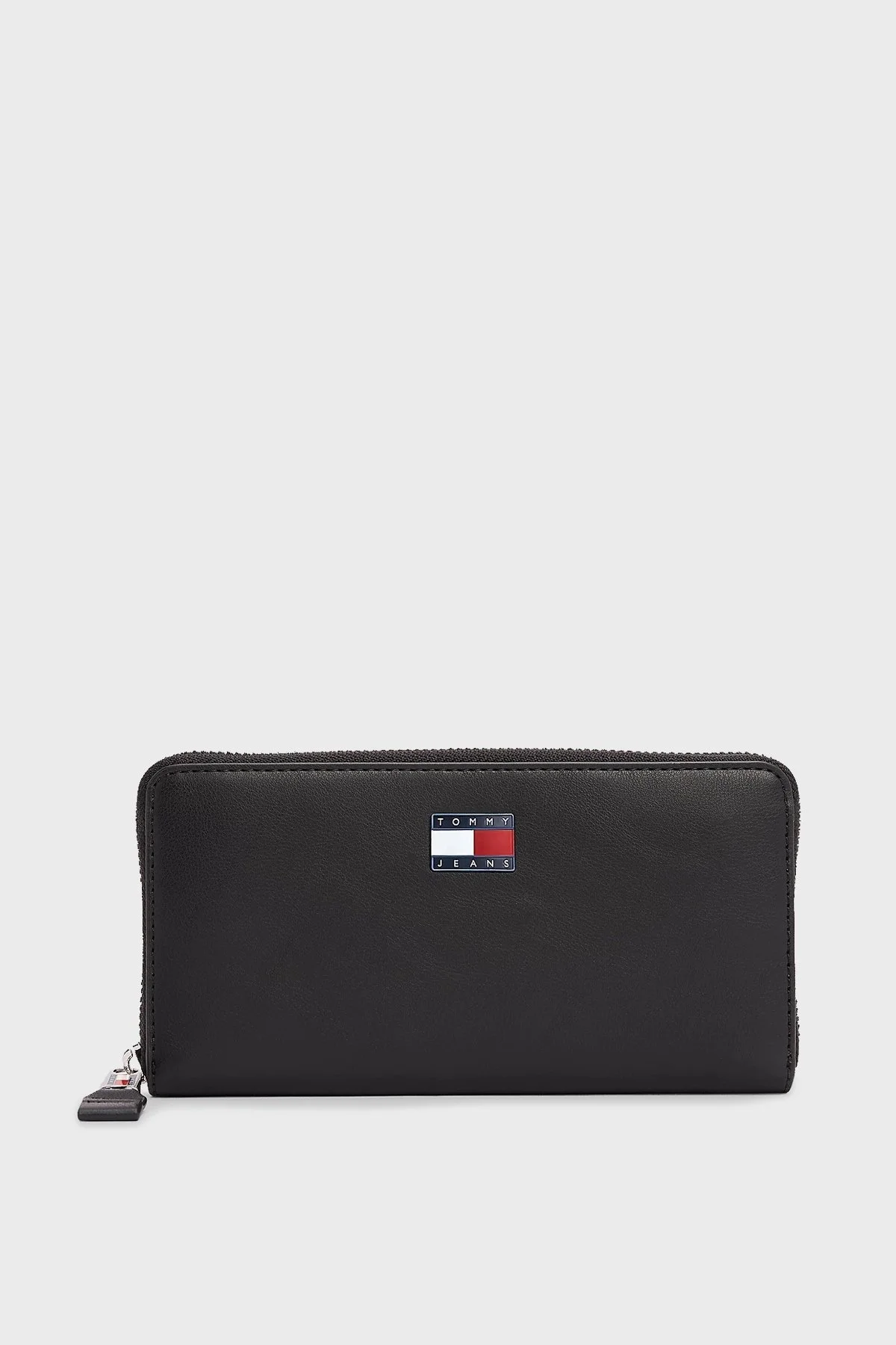 Tommy Jeans Logolu Fermuarlı Bayan Cüzdan AW0AW16975 BDS SİYAH - 1