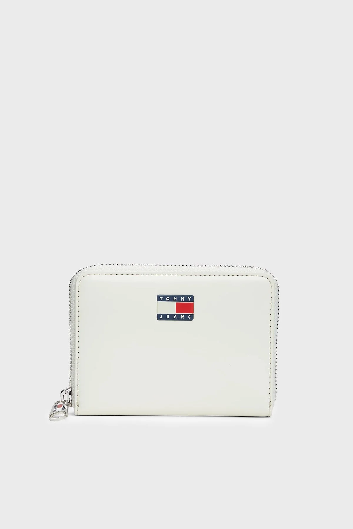 Tommy Jeans Logolu Fermuarlı Kadın Cüzdan AW0AW18090 YBI BEYAZ - 1