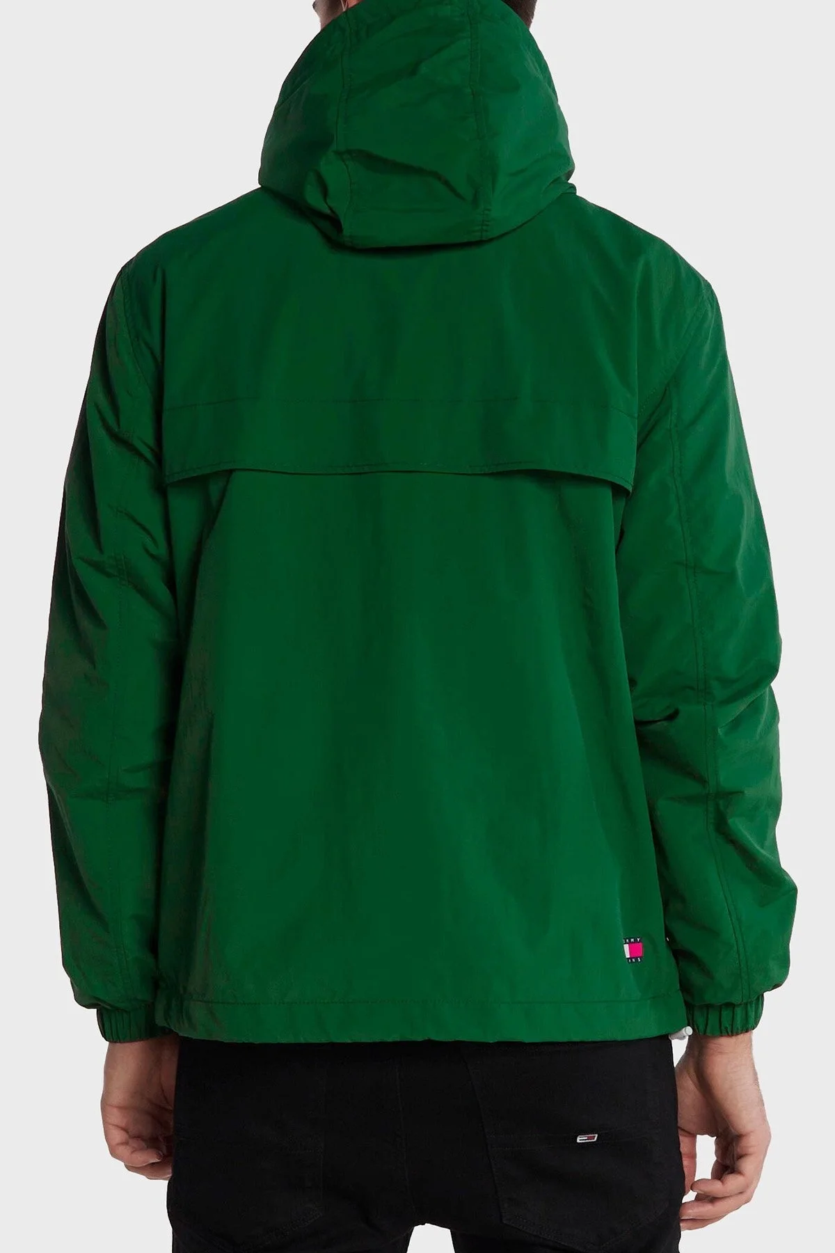 Tommy Jeans Logolu Fermuarlı Kapüşonlu Regular Fit Erkek Mont DM0DM17983 L4L YEŞİL - 3