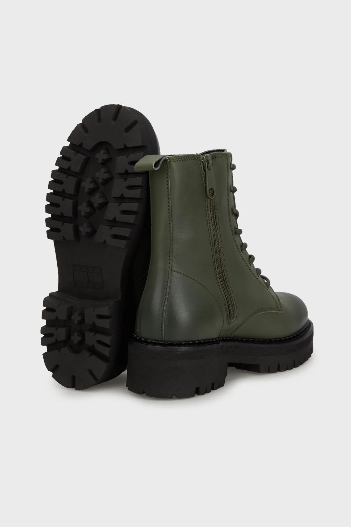 Tommy Jeans Logolu Fermuarlı Postal Kadın Bot EN0EN02628 M00 YEŞİL - 5